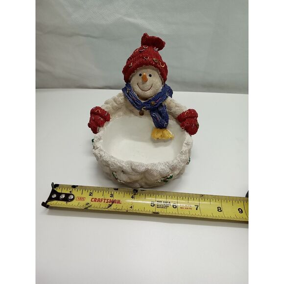 Snowman candy dish red white blue green - Picture 4 of 5